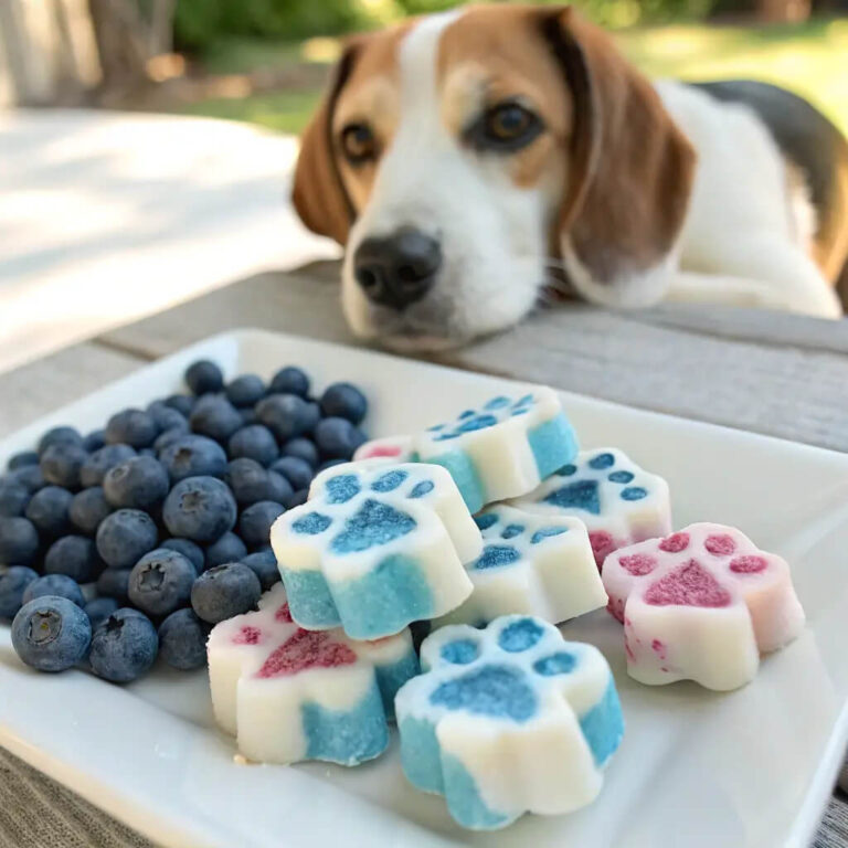 Frozen Probiotic Kefir & Blueberry Dog Bites
