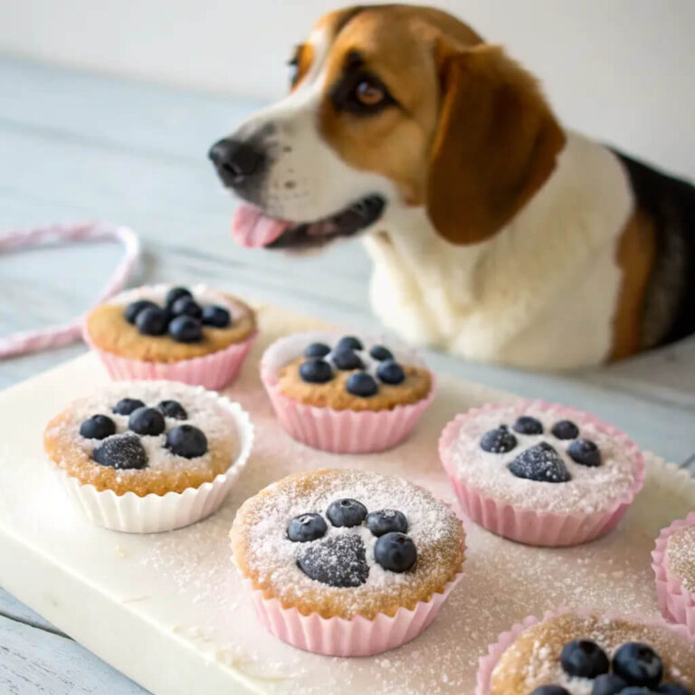 Homemade Blueberry & Coconut Flour Pupcakes
