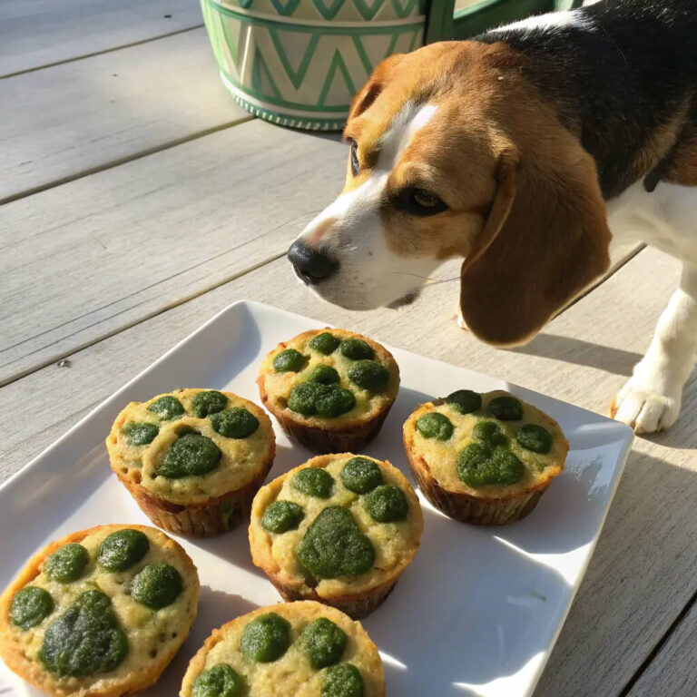 Homemade Spinach & Cheese Dog Muffins