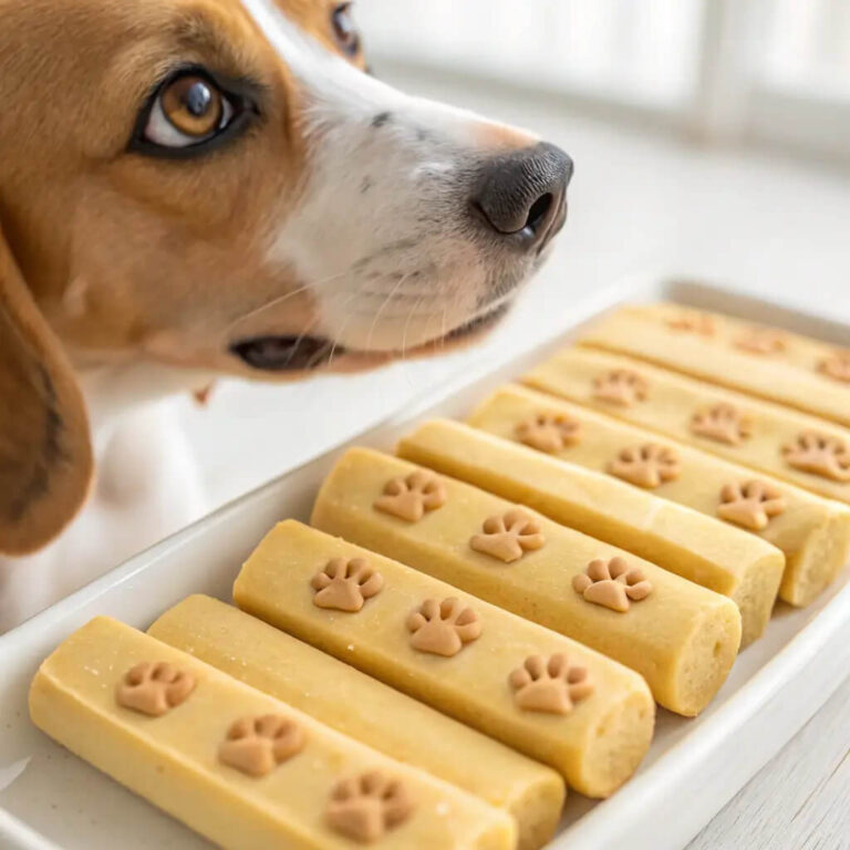 Banana Peanut Butter Chew Sticks For Dogs