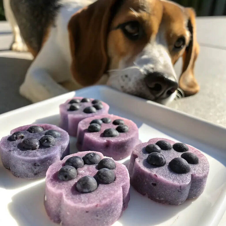 Frozen Dog Treats With Blueberries