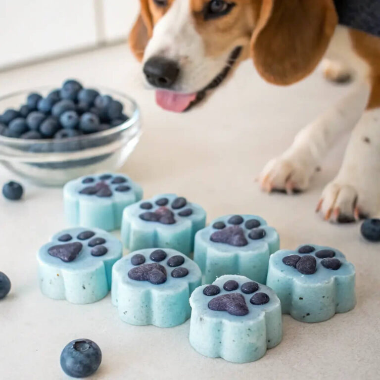 Homemade Frozen Blueberry Yogurt Dog Treats