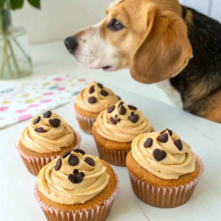 Homemade Peanut Butter Dog Cupcakes