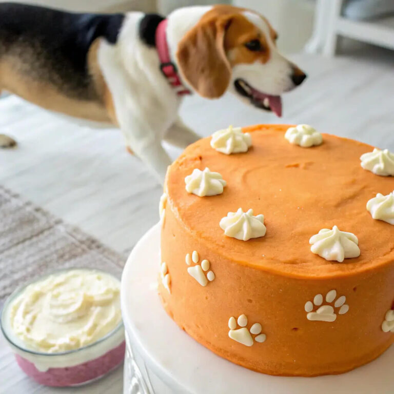 Homemade Pumpkin Dog Cake