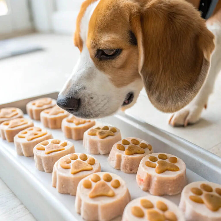 Peanut Butter And Yogurt Frozen Dog Treats