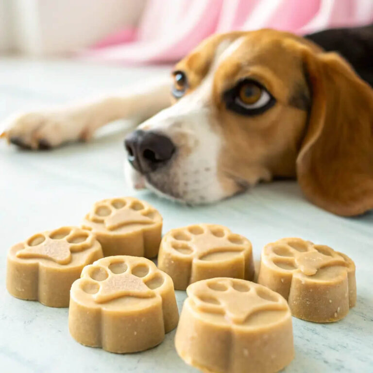 Two Ingredient Peanut Butter Yogurt Dog Treats