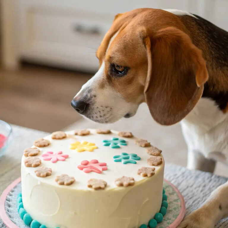 Homemade Dog Cake With Meat