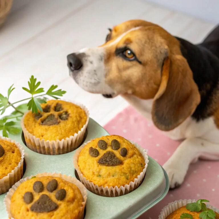 Air-Fried Beef, Pumpkin & Parsley Muffins For Dogs