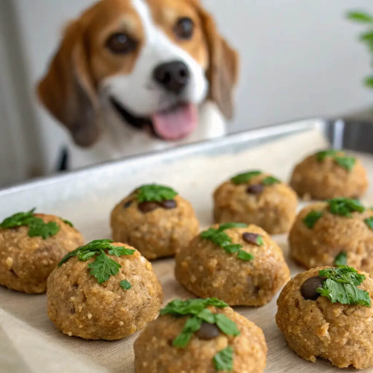 Air-Fried Pork, Oat & Parsley Meatballs For Dogs