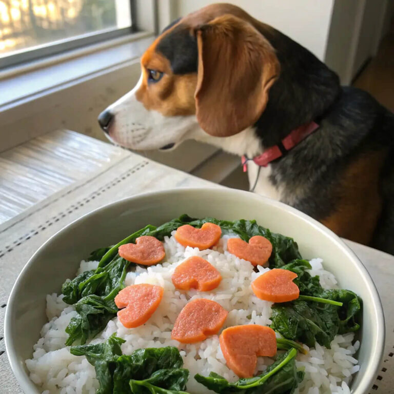 Baked Salmon, Rice & Spinach Ice Cream For Dogs