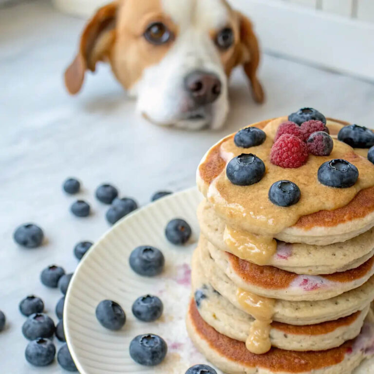 Baked Sardine, Blueberry & Peanut Butter Pancakes For Dogs