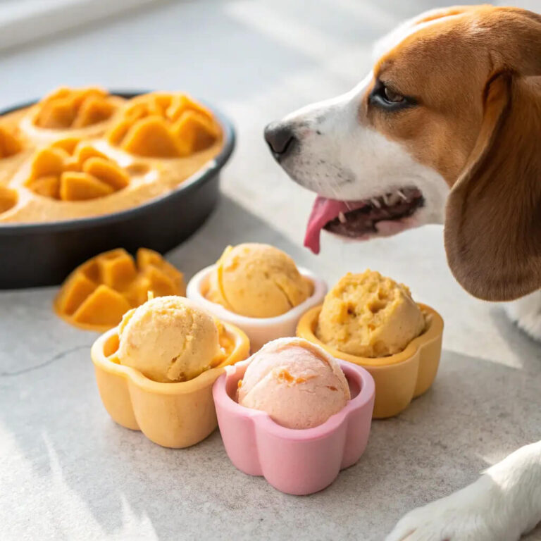 Frozen Chicken, Pumpkin & Kefir Ice Cream For Dogs