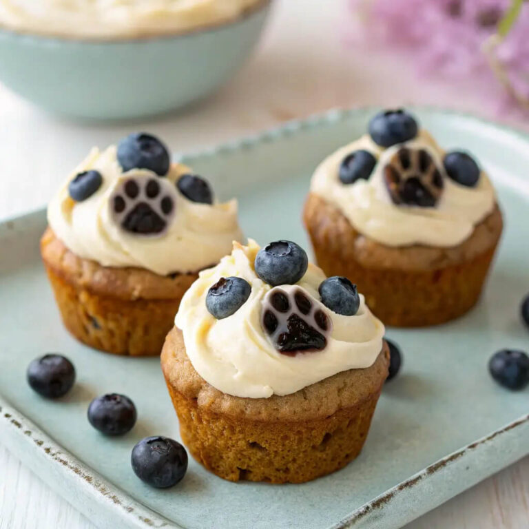Homemade Sardine, Blueberry & Yogurt Pupcakes For Dogs