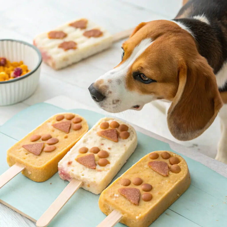 No-Bake Pork, Rice & Cheddar Popsicles For Dogs