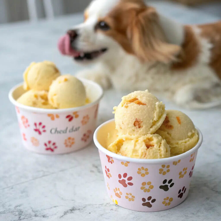 No-Bake Turkey, Banana & Cheddar Ice Cream For Dogs