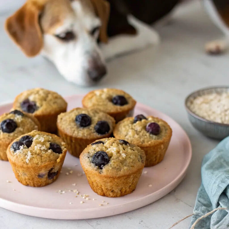 Banana & Blueberry Morning Dog Muffins