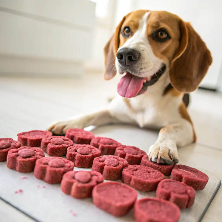 Beetroot & Lentil Vegan Dog Biscuits