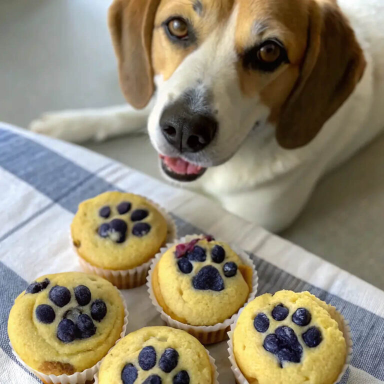 Blueberry Lemon Dog Muffins