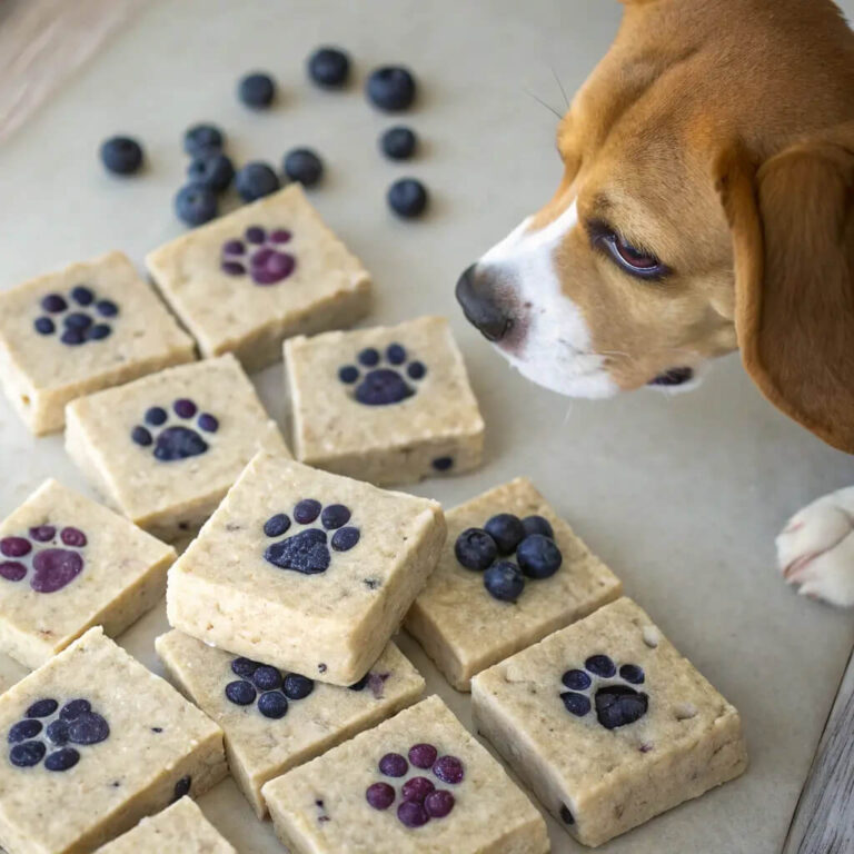 Blueberry Oatmeal Crunch Dog Bars