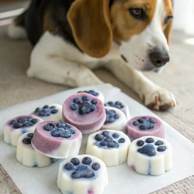 Blueberry Yogurt Swirl Frozen Dog Treats