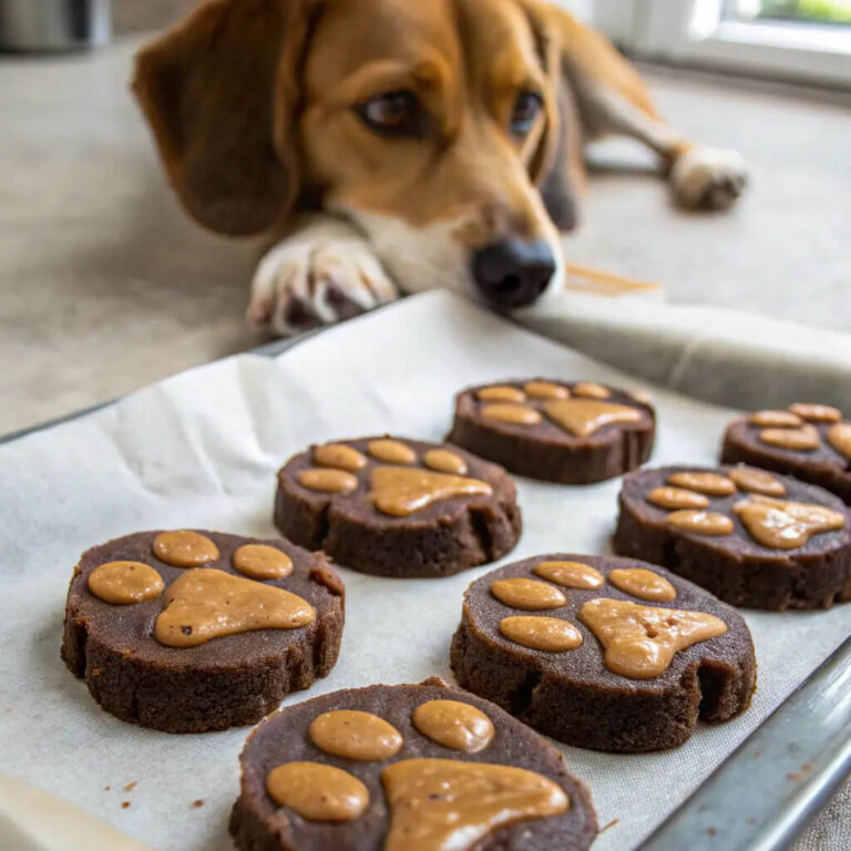 Carob & Peanut Butter Doggy Brownies
