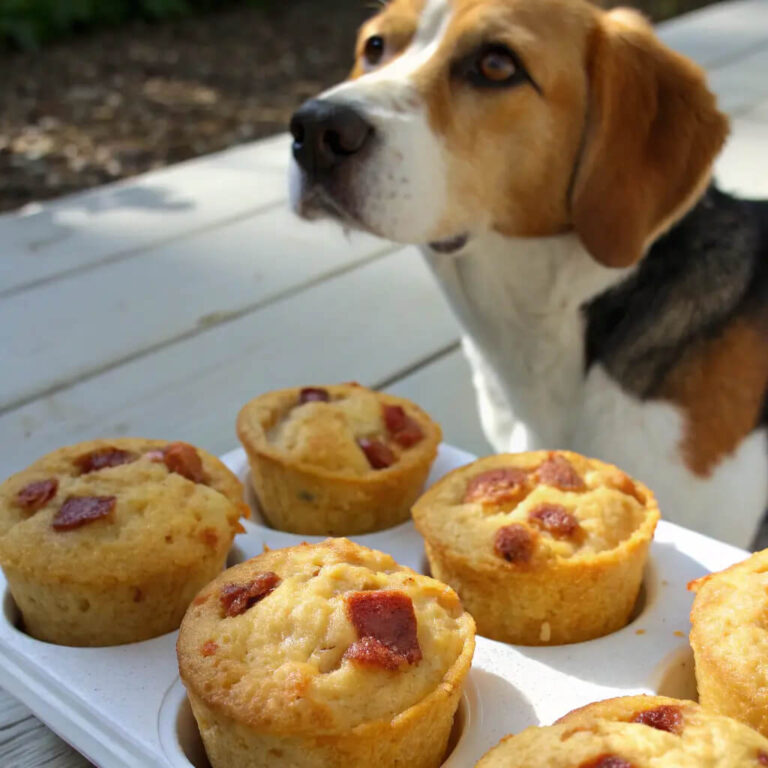 Cheddar & Bacon Savory Dog Muffins