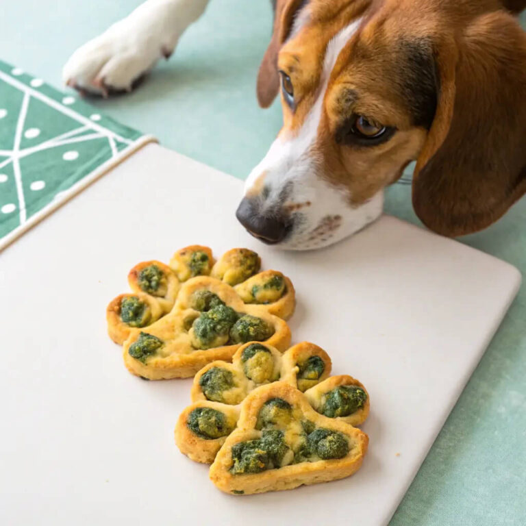 Cheddar Spinach Twists for Dogs