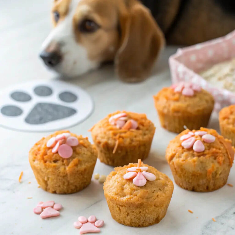Coconut Carrot Mini Dog Muffins
