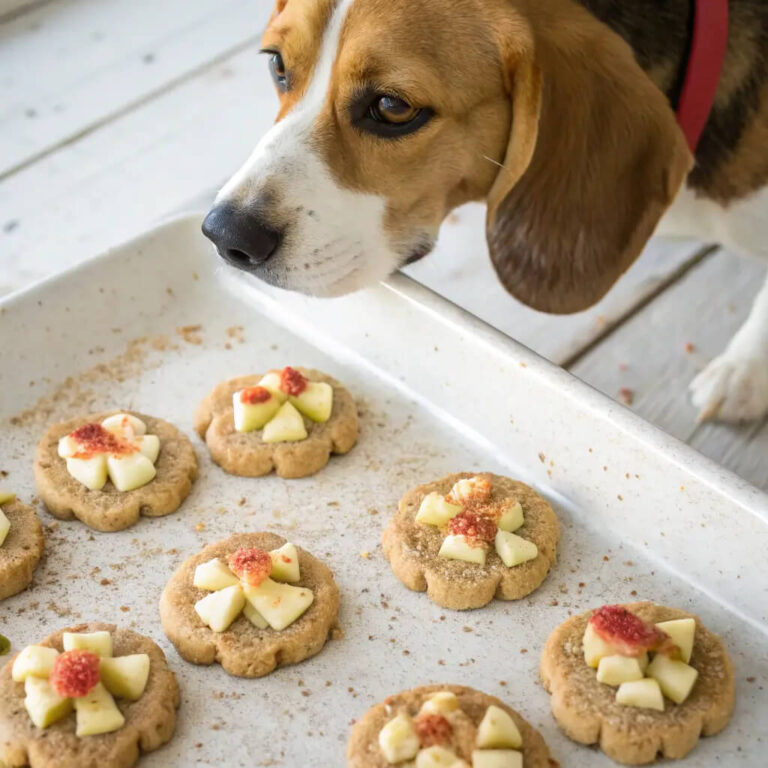 Cottage Cheese & Apple Crisp Dog Cookies