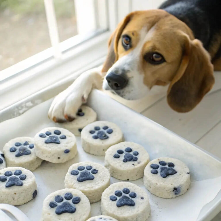 Cottage Cheese & Blueberry Dog Biscuits