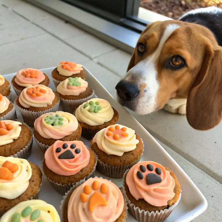 Howl-o-Ween Liver & Pumpkin Pupcakes