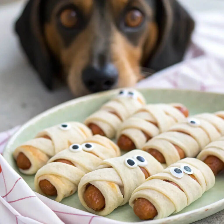 Mummy-Wrapped Sausage Dog Treats for Halloween Night
