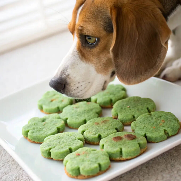 Pea & Mint Springtime Dog Cookies