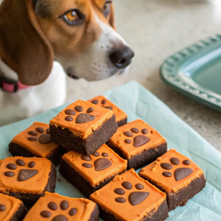 Pumpkin Bone Brownies for Spooky Pups