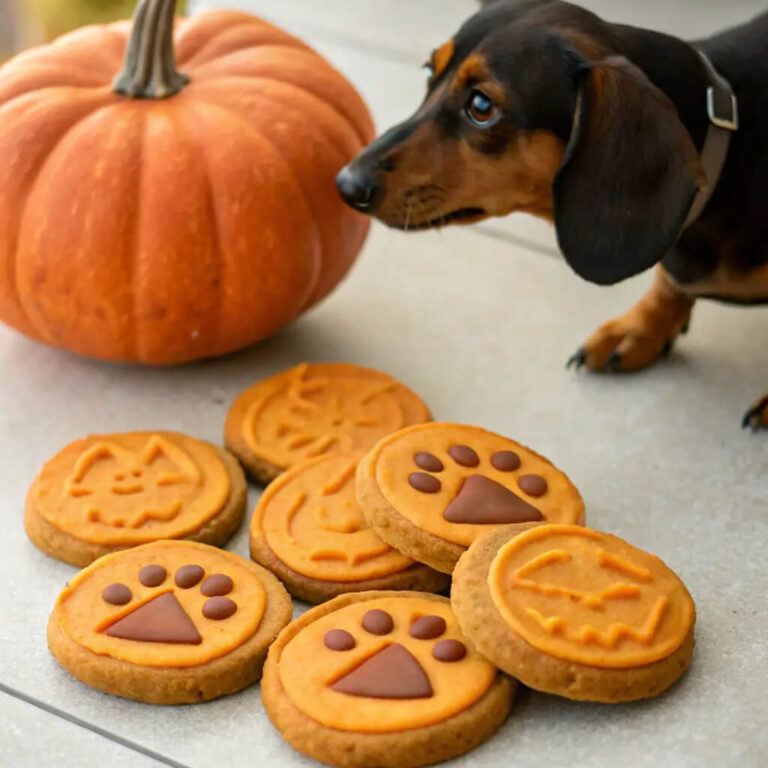 Pumpkin Ghost Dog Cookies for a Frightful Snack