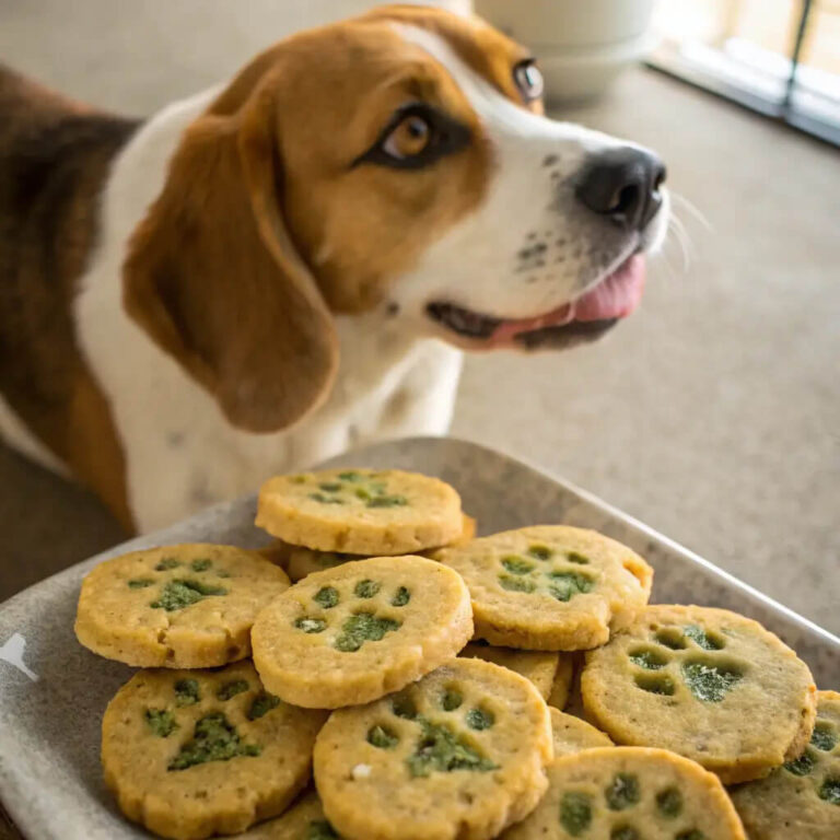 Scarecrow’s Cheesy Spinach Dog Biscuits