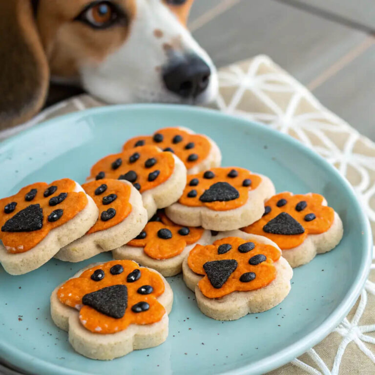 Spooky Pumpkin & Chicken Dog Biscuits for Halloween