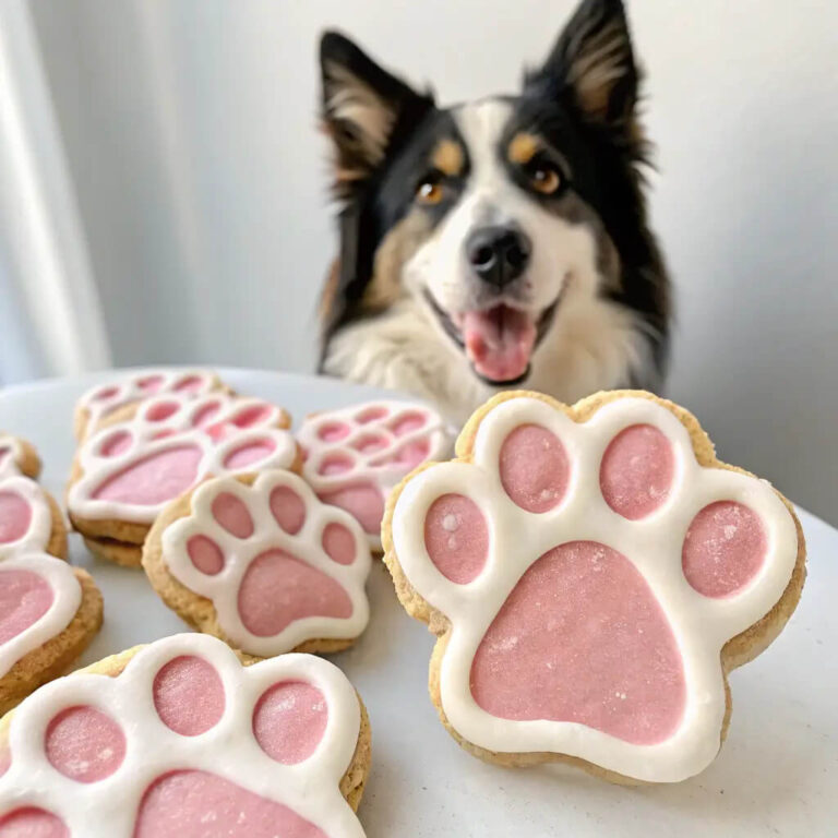 Strawberry & Cream Summer Dog Cookies
