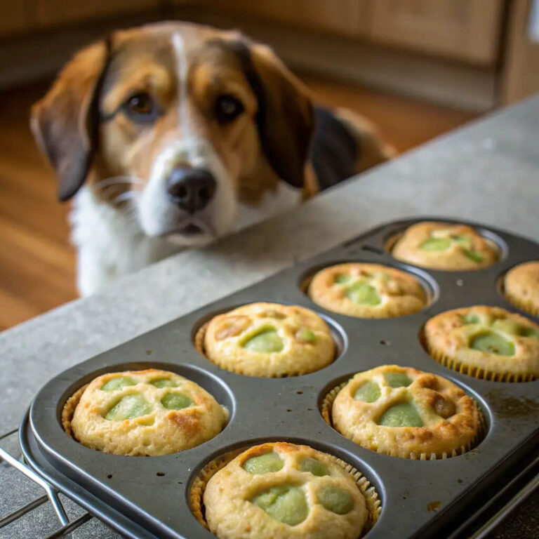 Zucchini & Cheese Savory Dog Muffins